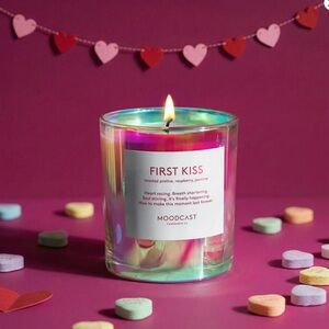 New! Moodcast Fragrance Co. “First Kiss” Candle